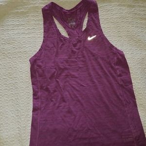 Sheer purple racerback tank